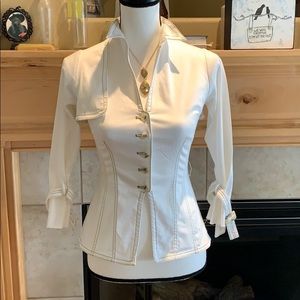 Byron Lars Beauty Mark Cream Top Size 2